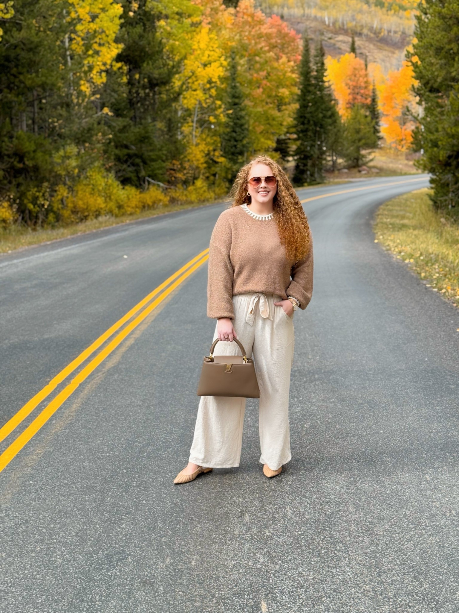 Cozy meets classy 🤎 this brown sweater + cream palazzo combo is the perfect mix of comfy and put together for fall days 🍂✨ office outfit | office style | office look | amazon office outfit | amazon office style | amazon office must haves | work wear | amazon work wear | work wear style | amazon work wear style | sweater | amazon brown sweater | amazon fall sweater | fall sweater | dress pants | work pants | cream pants | cream dress pants | Amazon dress pants | Amazon work pants | mules | amazon mules | amazon finds | amazon fashion | amazon outfit | amazon look | fall office look | fall work wear look | fall 2025 

#LTKMidsize #LTKStyleTip #LTKSaleAlert