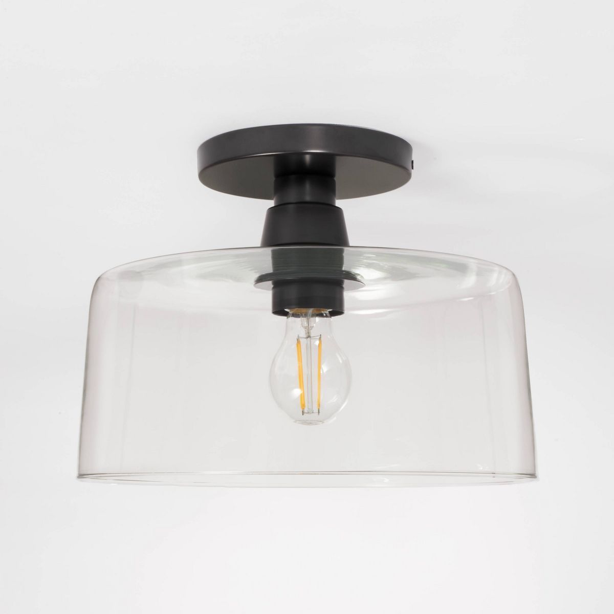Glass Semi Flushmount Ceiling Light Black - Threshold™ designed with Studio McGee | Target