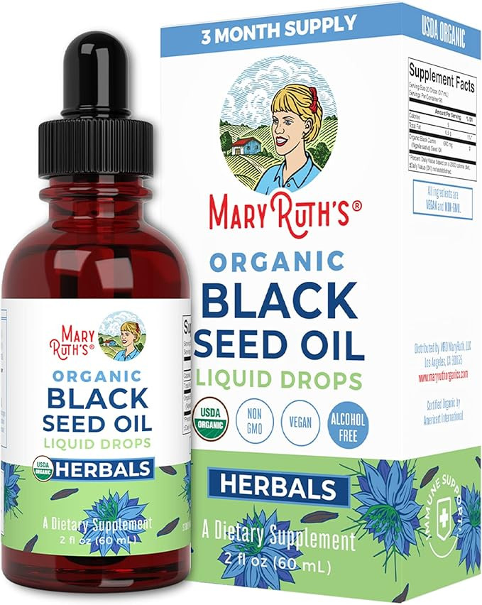 Black Seed Oil Liquid Drops by MaryRuth's | 3 Month Supply | Sugar Free | USDA Organic Black Cumi... | Amazon (US)