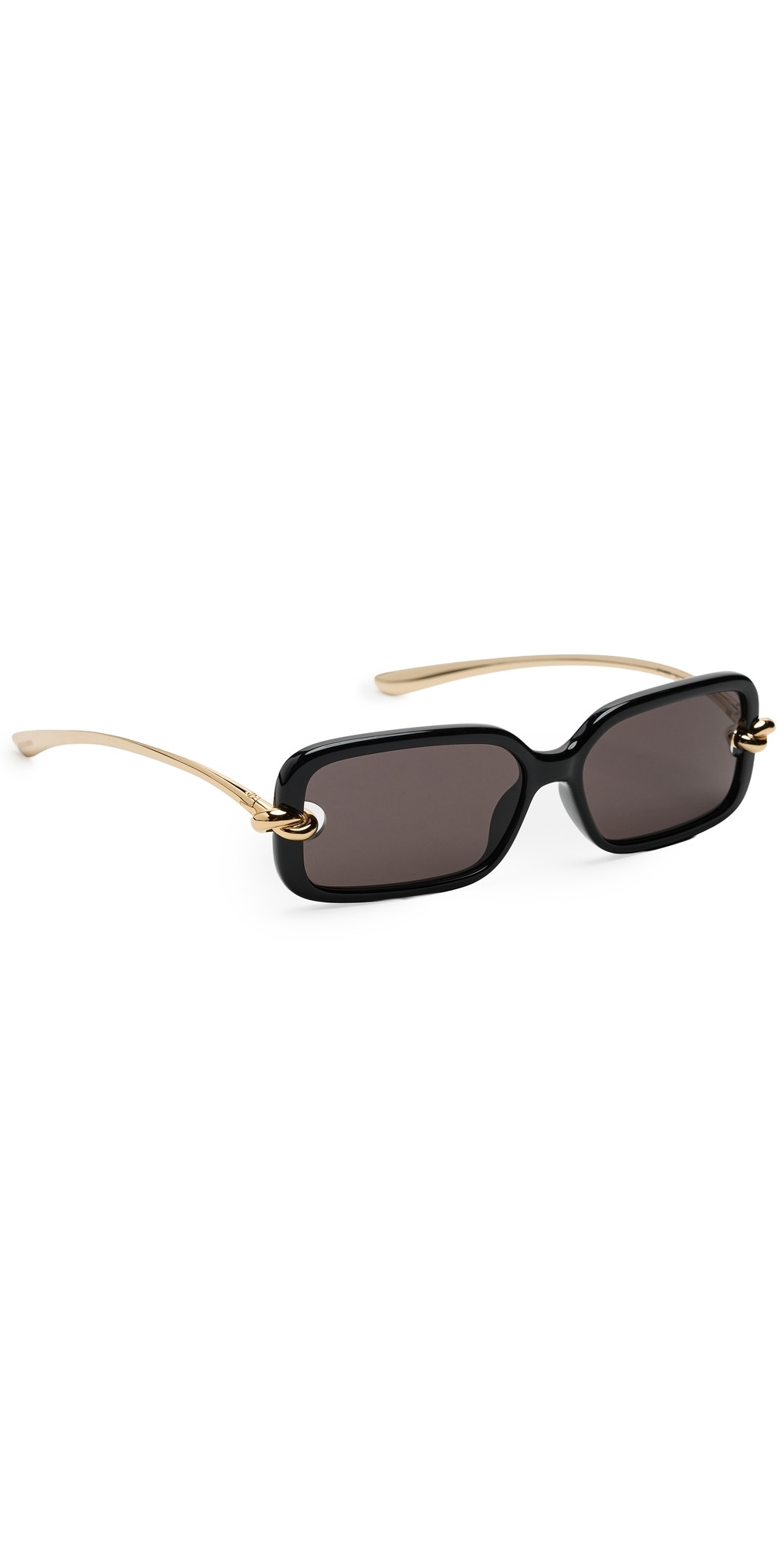 Bottega Veneta Knot Sunglasses Black-Gold-Grey One Size | Shopbop