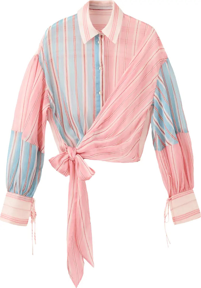 Stripe Tie Hem Shirt | Nordstrom