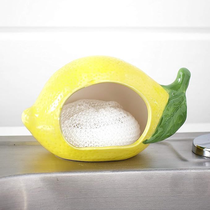 Lemon Shaped Scrubbie Sponge Holder Includes Scrubby Pad | Amazon (US)