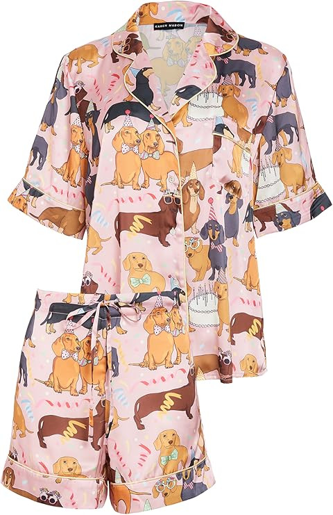 Karen Mabon Women's Hot Dog Birthday Party Short Set | Amazon (US)