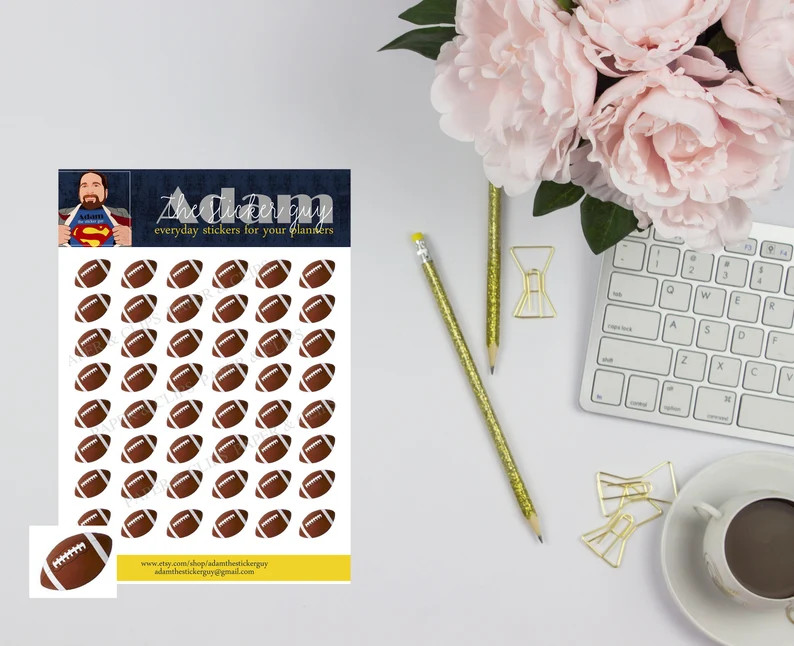 Sports Planner Stickers - Football. | Etsy (Global)