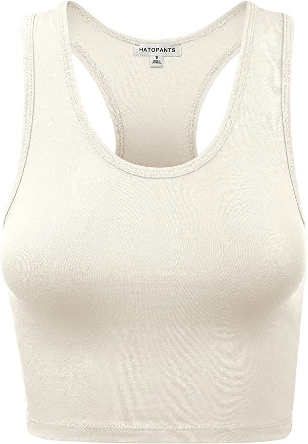 Women's Premium Cotton Racerback Lingerie Camisole Tank Basic Crop Tops | Amazon (US)