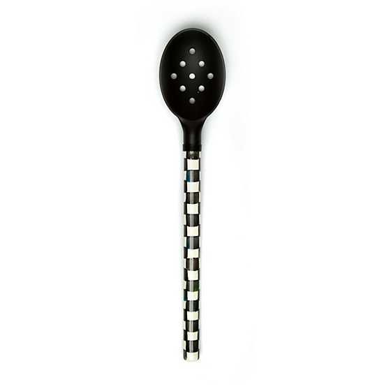 MacKenzie-Childs | Courtly Check Slotted Spoon - Black | MacKenzie-Childs