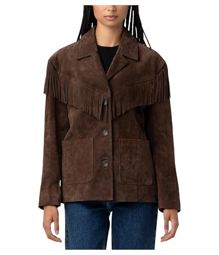 Blank NYC Women's Real Suede Fringe Blazer, Down to Earth | Amazon (US)