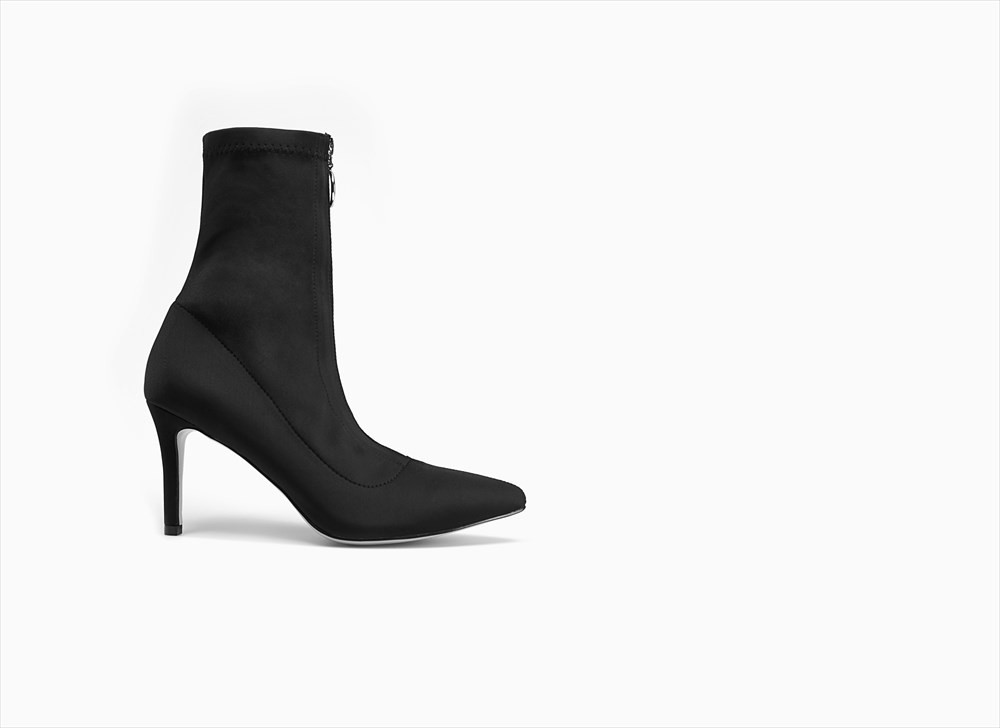 Dynamite  Front Zip Sock Boot - FINAL SALE BLACK | Dynamite Clothing
