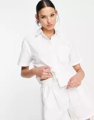 COLLUSION shirt with brodiery in white - part of a set | ASOS (Global)