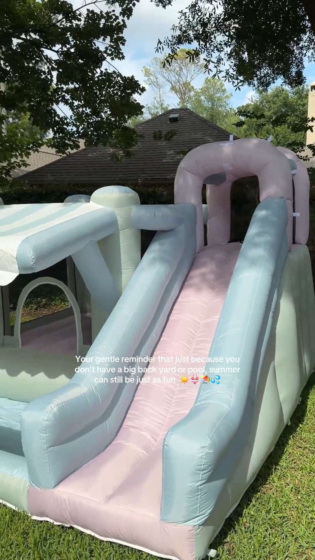 The cutest blow up bounce house for the girls!! 

 #LTKHome #LTKSwim #LTKKids