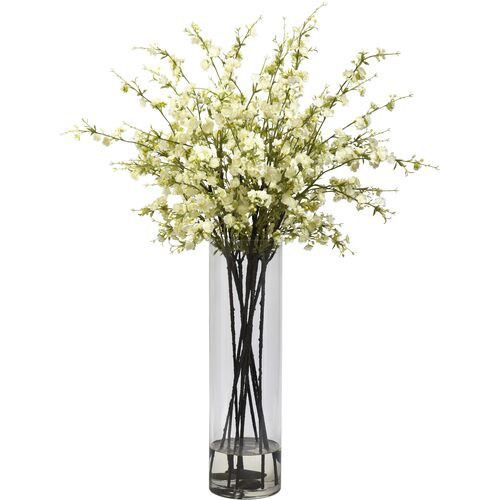 38" Faux Cherry Blossom Flower Arrangement - Yellow | One Kings Lane