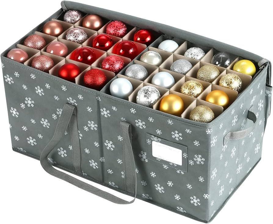 Christmas Ornament Storage Box Hold 128-3" Ornaments with Zippered Closure [1-Pack], Christmas Ba... | Amazon (CA)