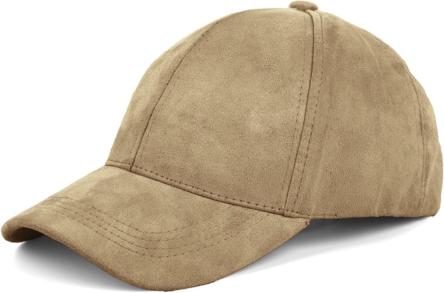 JOOWEN Unisex Faux Suede Baseball Cap Adjustable Plain Dad Hat for Women Men | Amazon (US)