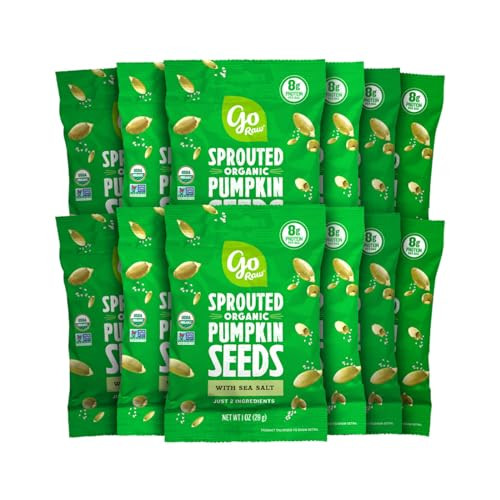 Go Raw Organic Sprouted Pumpkin Seeds, 1 oz, 12 Pack, Sea Salted, Keto, Kosher, Superfood | Amazon (US)