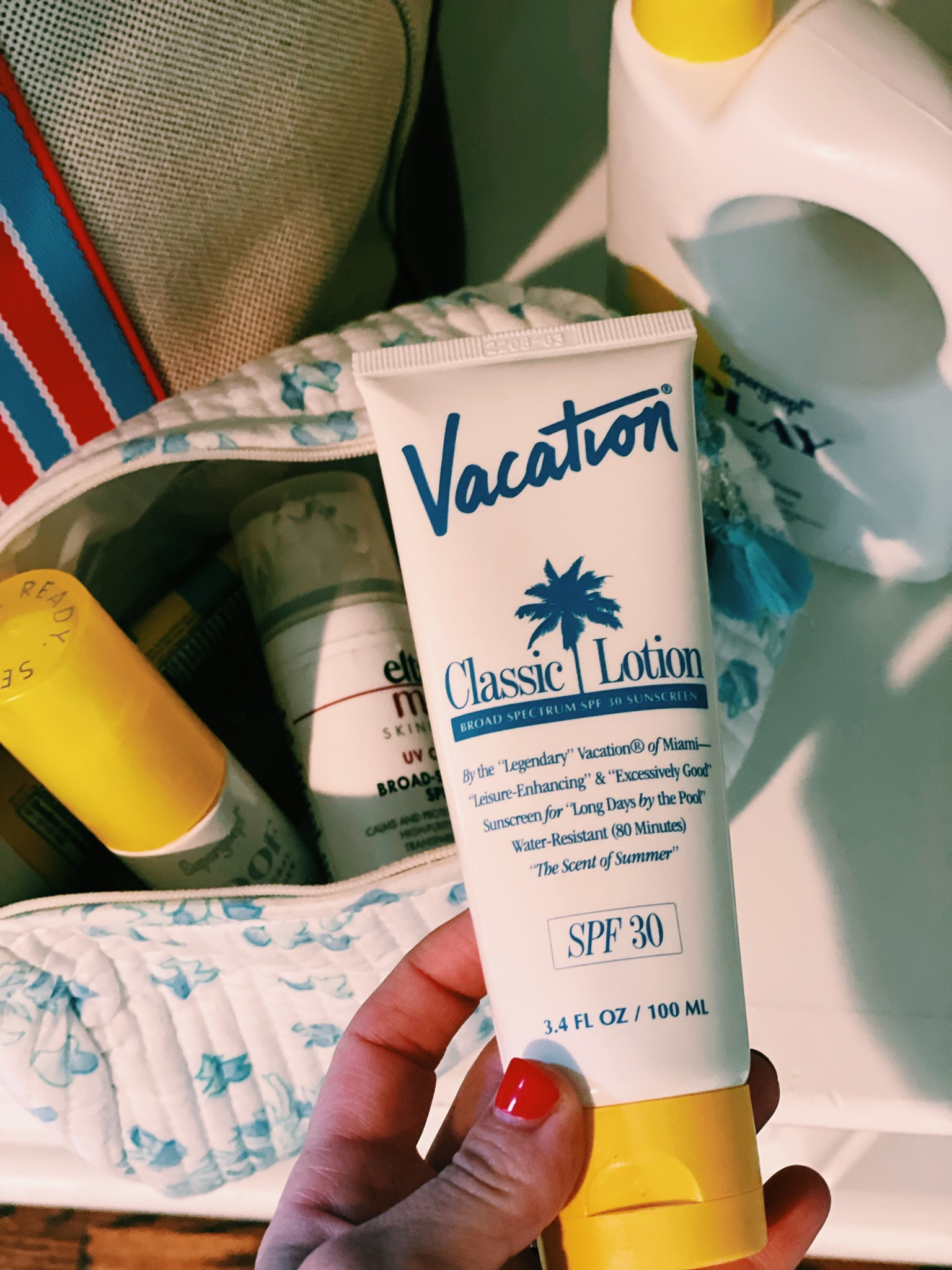 My favorite sunscreens for the w the family. We all use the Supergoop regularly but I love the Babo mineral face stick for my children and my son has fair hair and resists a hat so I put the hair SPF (poof part!) on him too. The aerosol spray can be handy for quick reapplications outside! And Elta MD on my face. Invisible but you can feel the barrier.

#LTKfamily #LTKkids #LTKtravel