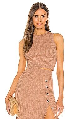 Bardot Senita Knit Top in Stone from Revolve.com | Revolve Clothing (Global)