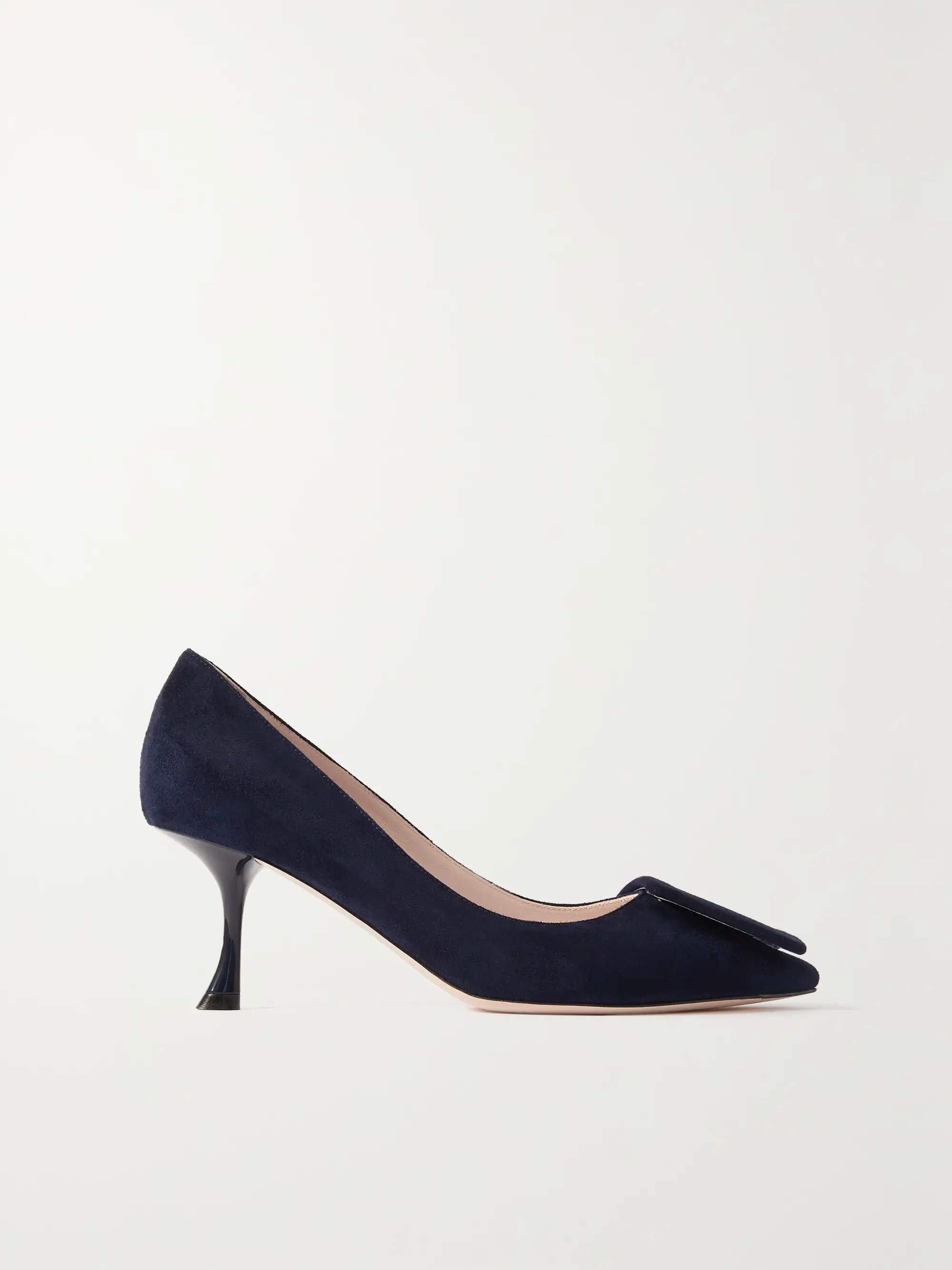 Viv' In The City buckled suede pumps | NET-A-PORTER (US)