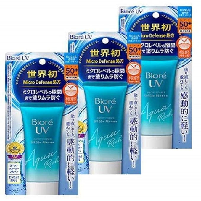 Biore UV Aqua Rich Watery Essence SPF50+/PA++++ (3 Count) | Amazon (US)