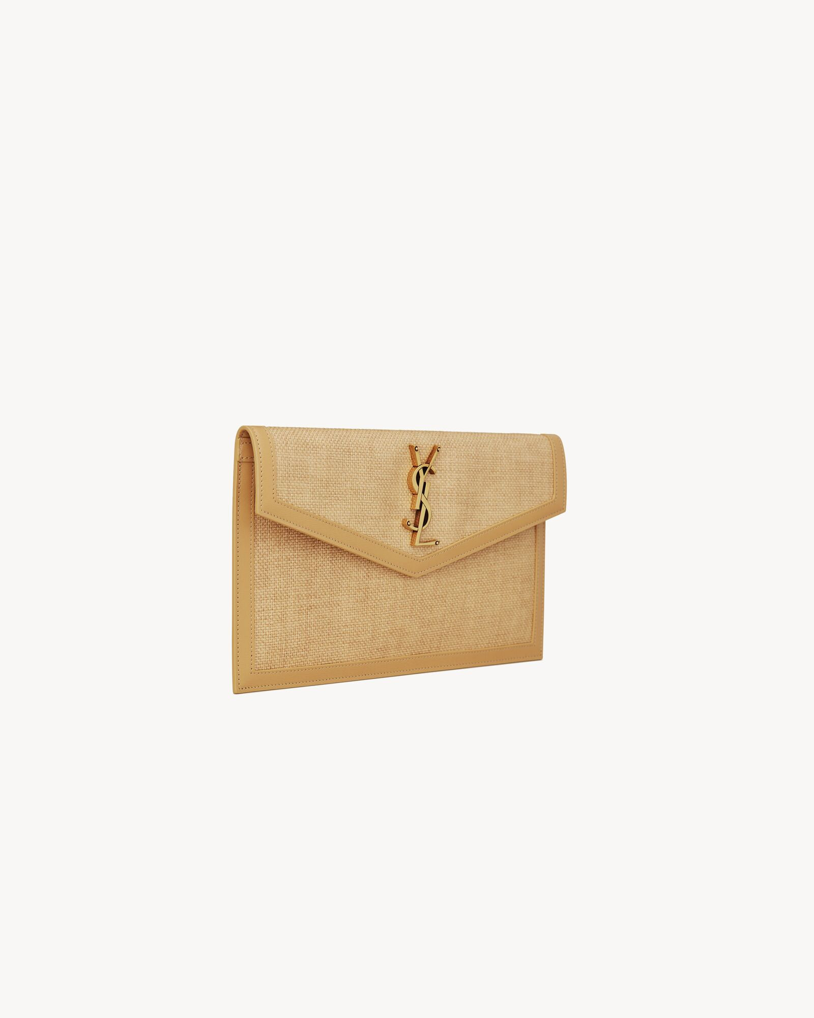 uptown pouch in micro raffia | Saint Laurent Inc. (Global)