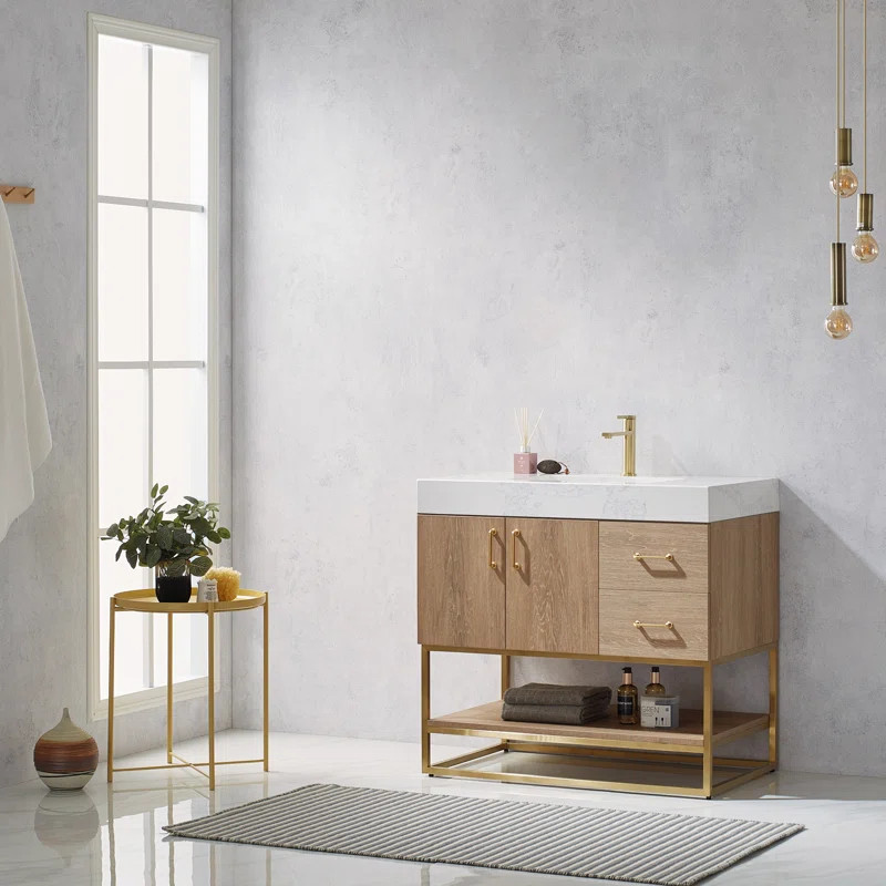 Annice 36'' Single Bathroom Vanity with Stone Top | Wayfair North America