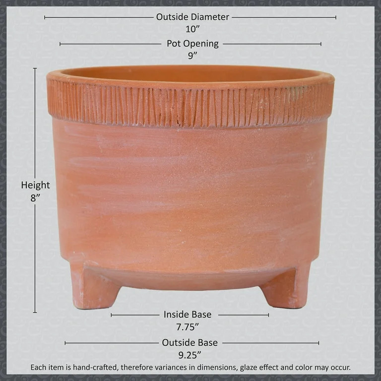 Better Homes & Gardens 10in Ellington Clay Planter, Terracotta | Walmart (US)