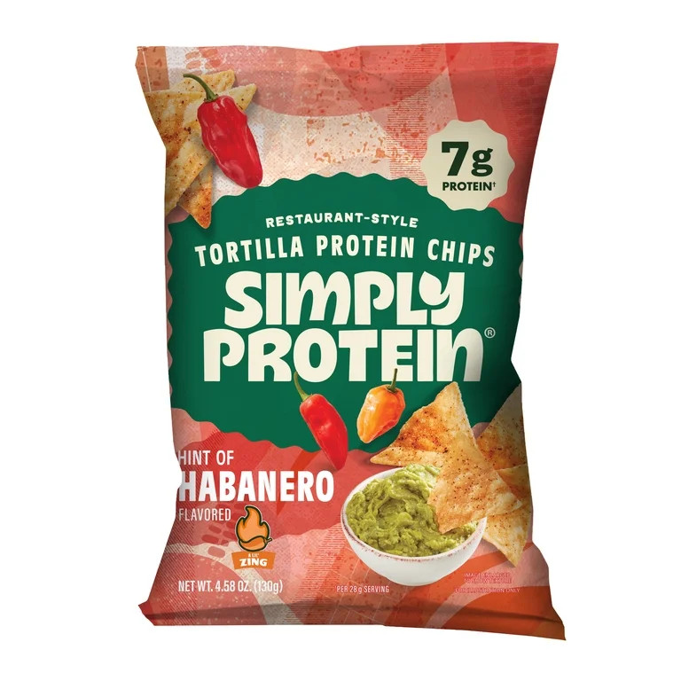 Simply Protein Restaurant Style Tortilla Chips Hint of Habanero, 7g Protein, Gluten Free, 1 pack,... | Walmart (US)
