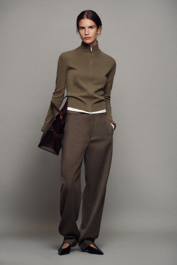 Zara - Off-The-Shoulder Knit Dress - Women - Dark Brown - Women | Zara US