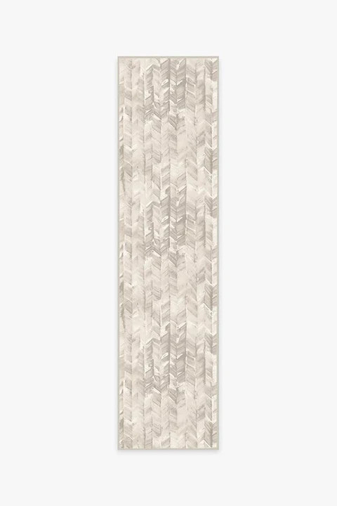 Watercolor Herringbone Cream Rug | Ruggable