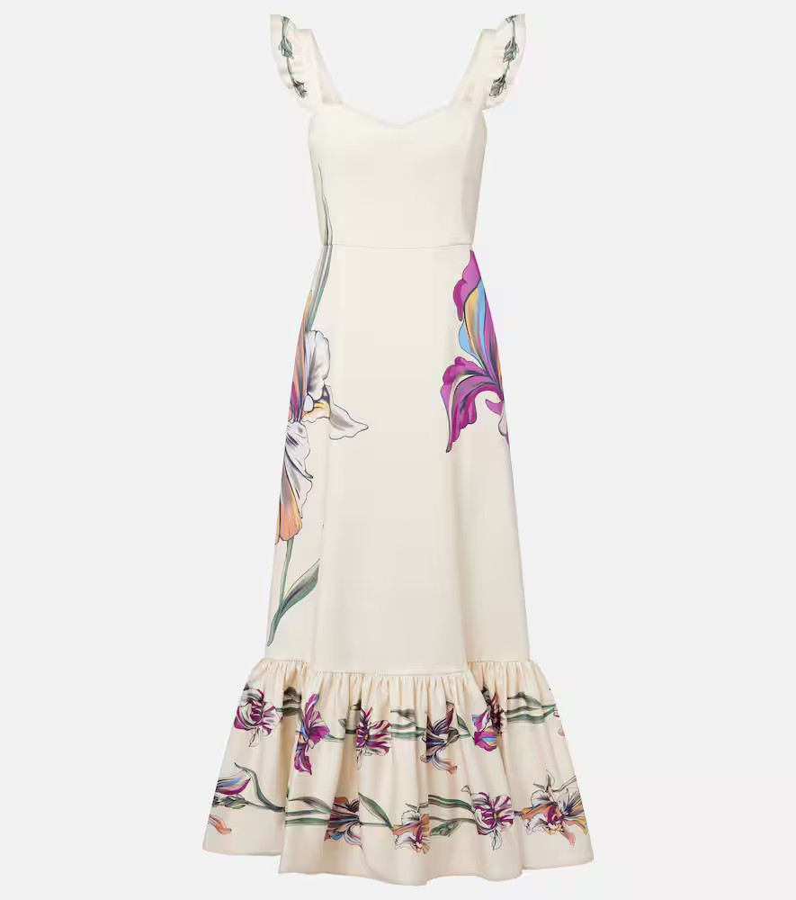 La DoubleJ Gingerbread floral cotton-blend midi dress | Mytheresa (US/CA)