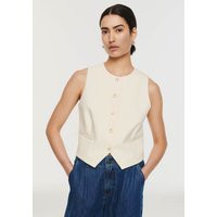 Mitch High Neck Waistcoat, White / UK 22 / US 18 / EU 50 | ALIGNE UK & EU