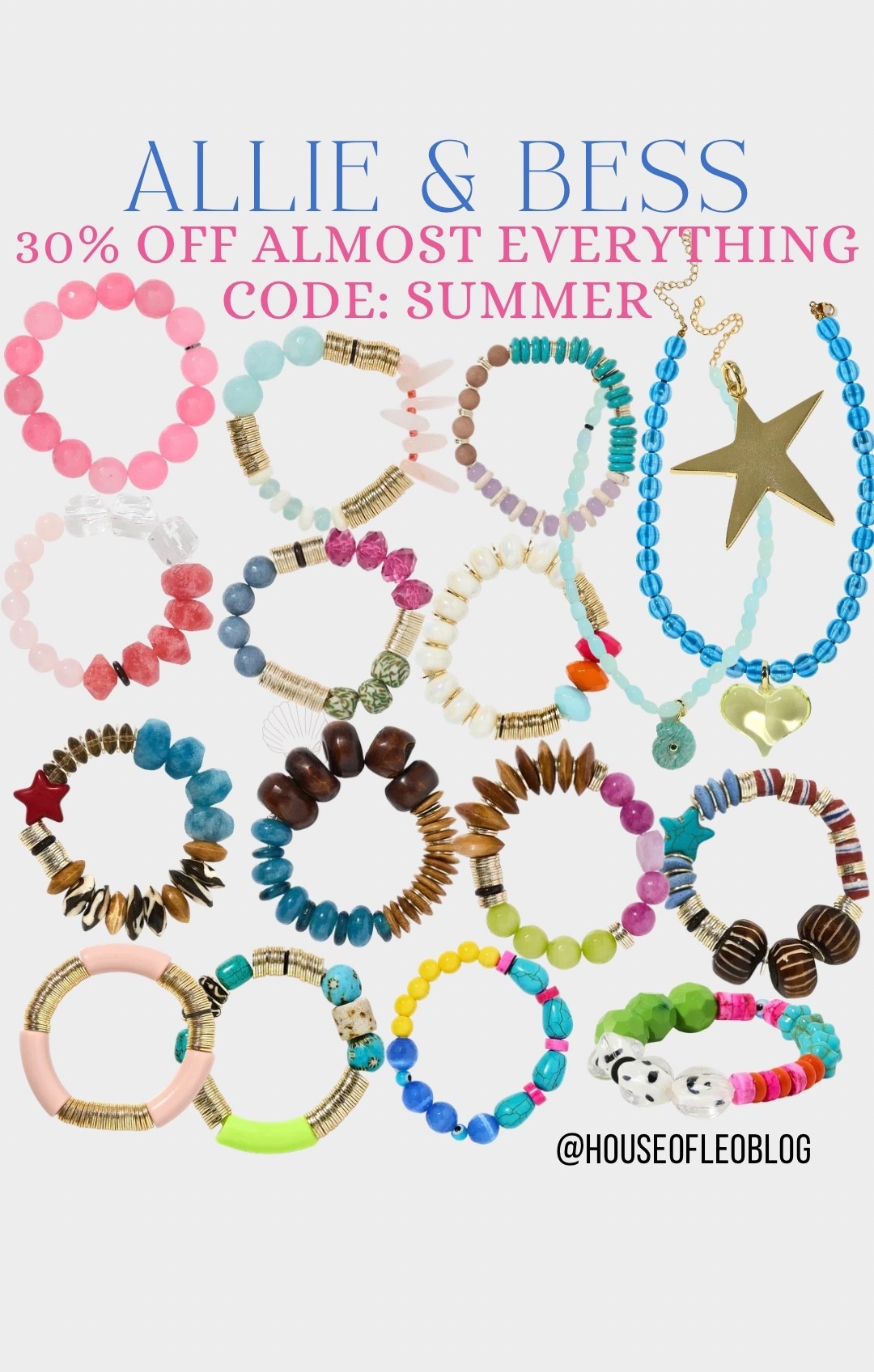 30% off code: SUMMER. Beaded bracelets, star, necklace, heart necklace. Summer jewelry. Summer bracelets. MDW sales.

#LTKSaleAlert