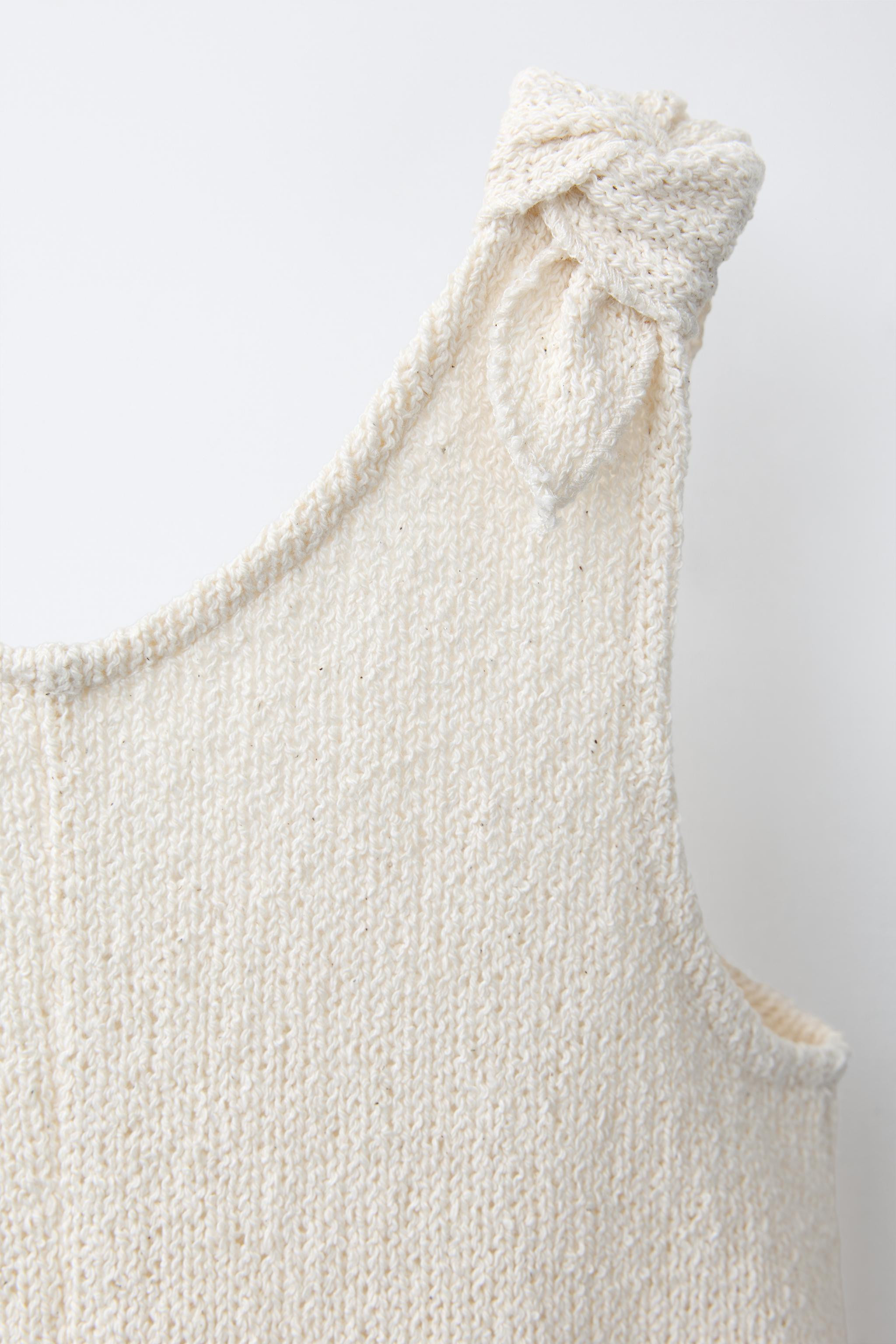 KNIT TIE SHORT JUMPSUIT | Zara US