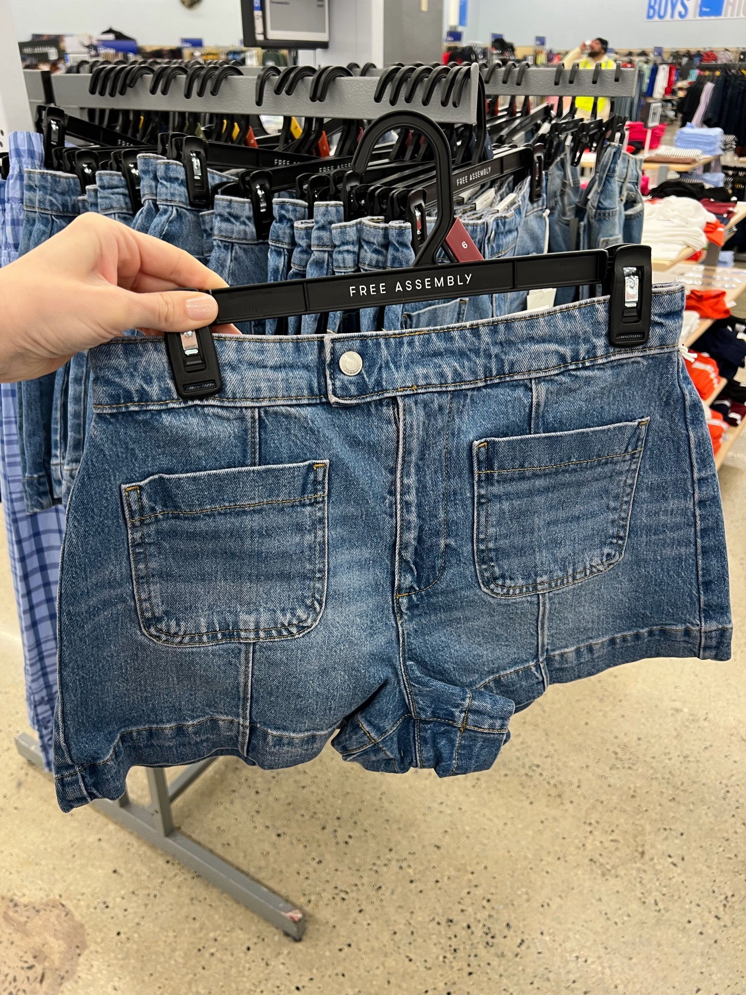 Patch pocket Jean short at Walmart, 4” inseam #walmartfashion