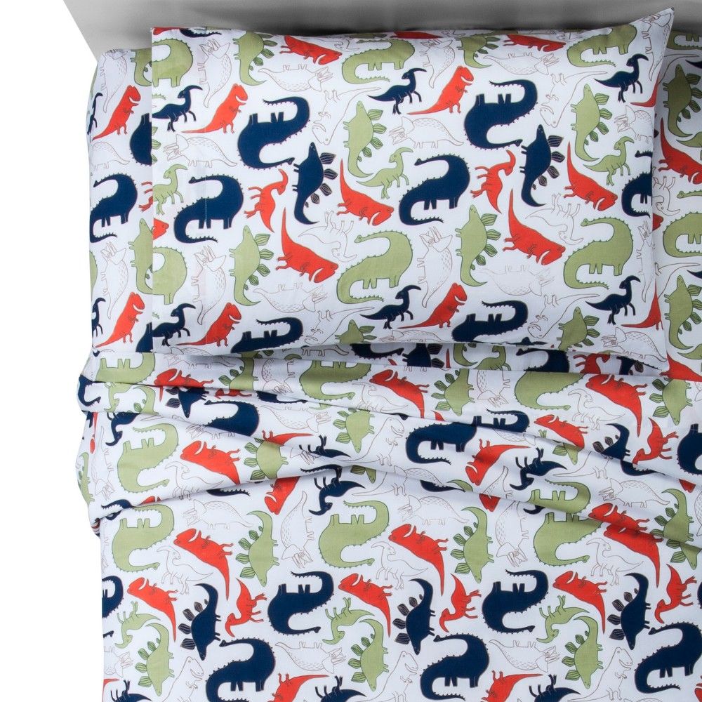 Dinosaurs 100% Cotton Sheet Set - Pillowfort™ | Target