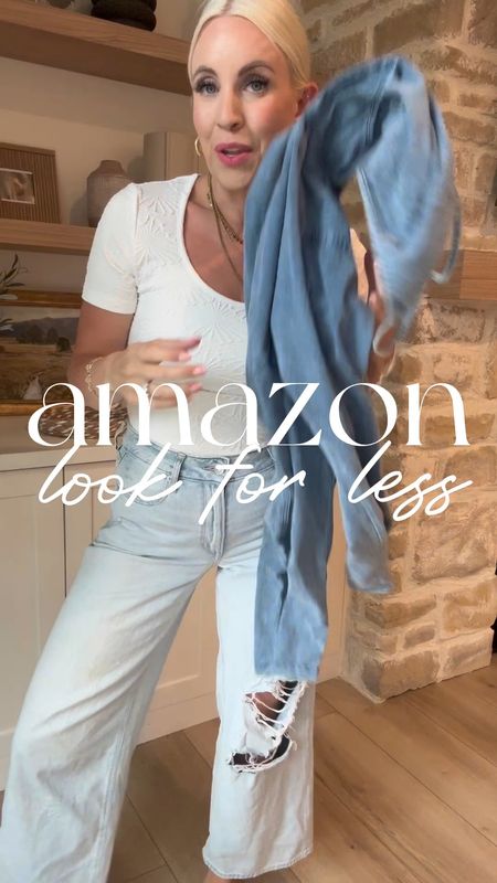 Amazon hot shot onesie lookalike but the best part is it kind of looks denim but is as comfortable as the original. It totally sold me. I’m wearing a small, the straps are adjustable and it’s a great length. The undershirt is great with jumpsuits or on its own! I’m wearing a size small! Sharing a full try on in stories too 🫶
.
#fyp #amazon #fashion #style #reelitfeelit #affordablefashion #affordablefinds #momstyle #casualstyle #freepeople

#LTKsalealert #LTKmidsize #LTKfindsunder50