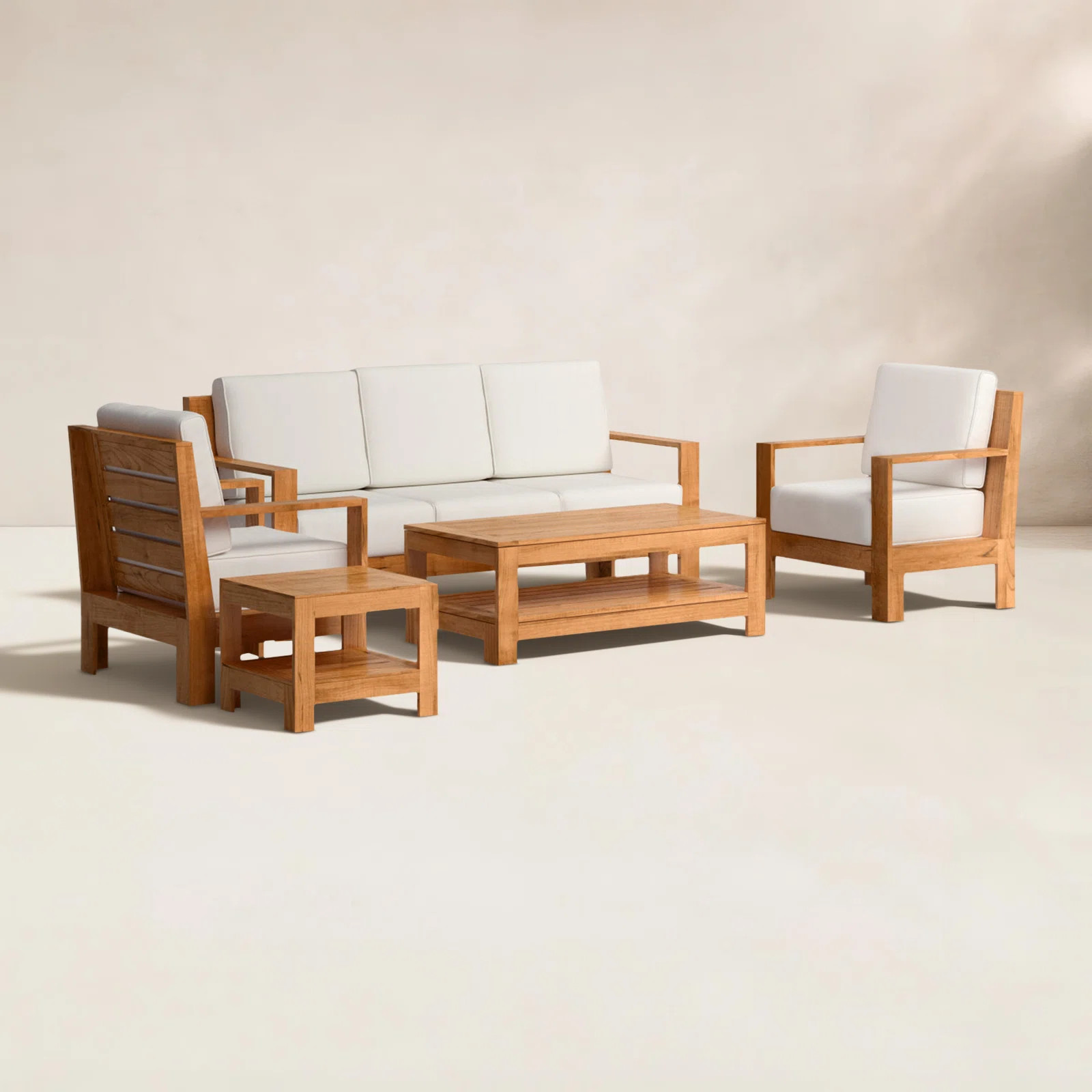 Beaufort Teak Outdoor Conversation Set | Birch Lane