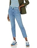 PAIGE Women's Cindy Vintage HIGH Rise Straight Leg Petite Jean W/RAW Hem, Music Distressed, 31 | Amazon (US)