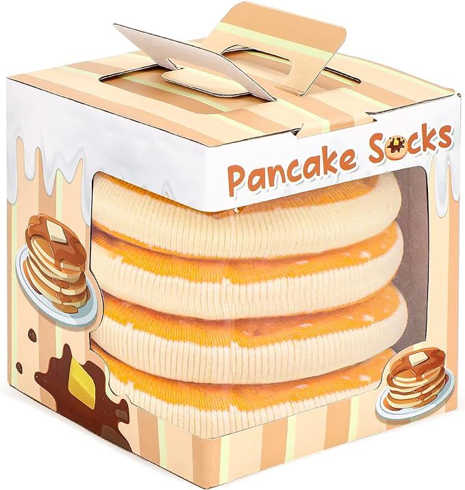 AGRIMONY Funny Breakfast Pancake Socks Box for Men Women Teen Boys - Novelty Fun Funky Crazy Sill... | Amazon (US)