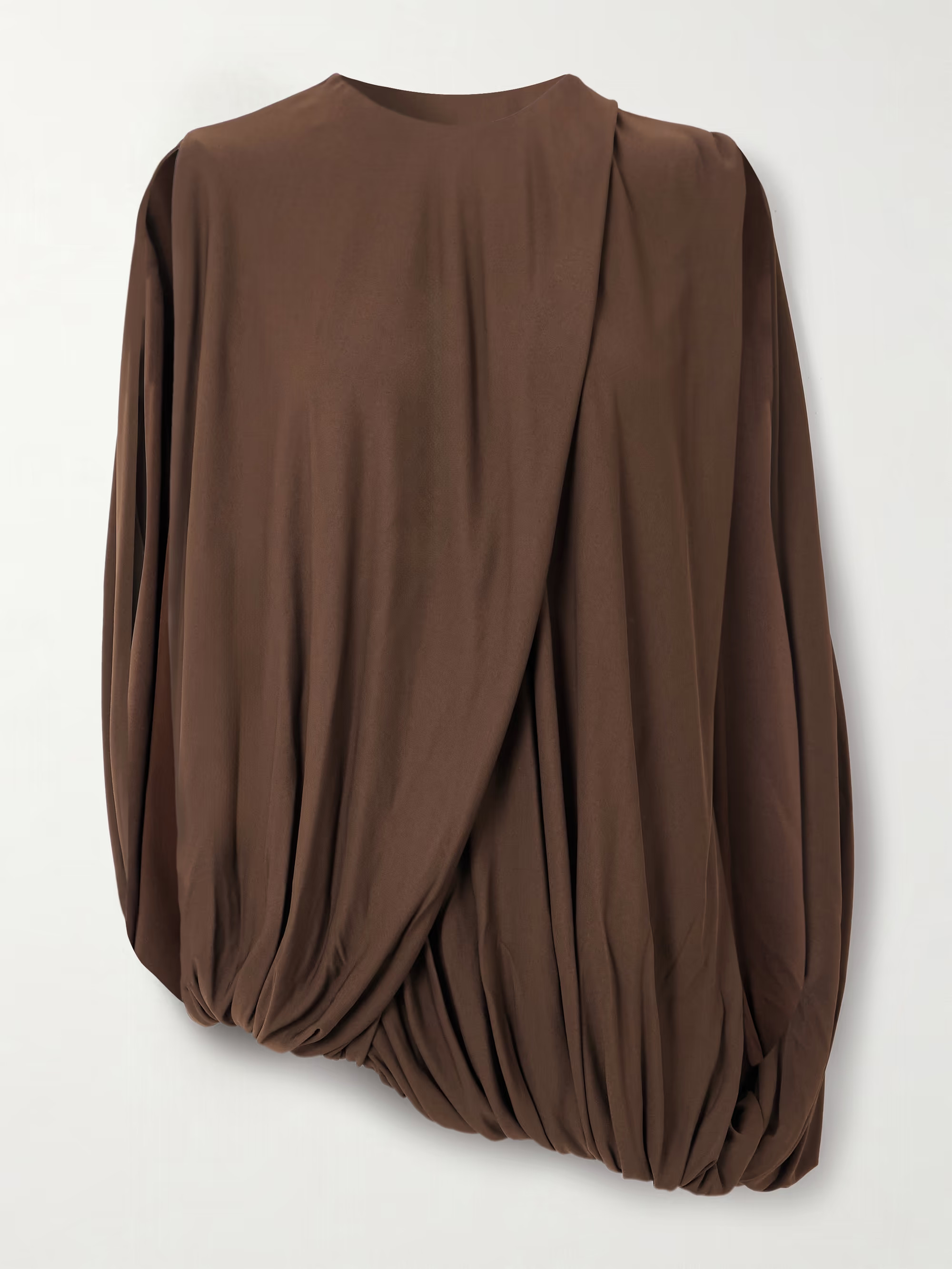 Draped jersey blouse | NET-A-PORTER (US)