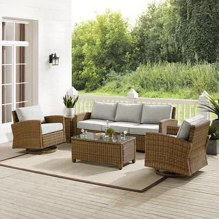 Bradenton 5Pc Swivel Rocker And Sofa Set - Overstock - 35981357 | Bed Bath & Beyond