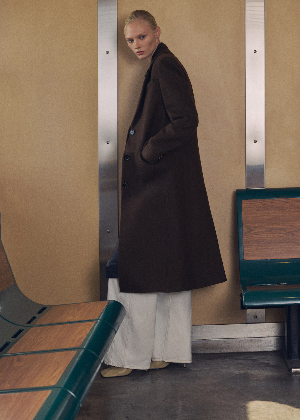 Long structured wool coat - Women | MANGO United Kingdom | MANGO (UK)