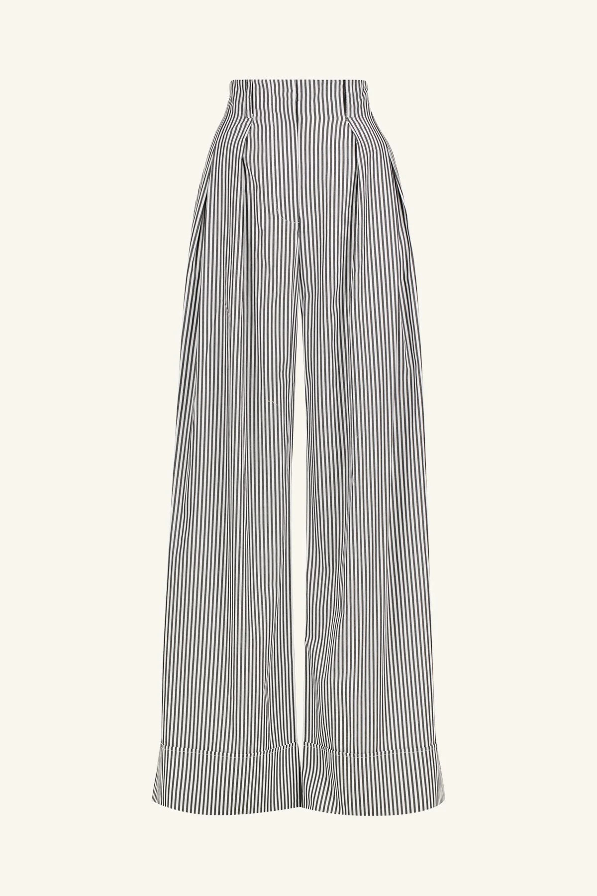 JAYDE HIGH WAISTED RELAXED PANT | DARK NAVY/IVORY | PANTS | SHONA JOY | Shona Joy