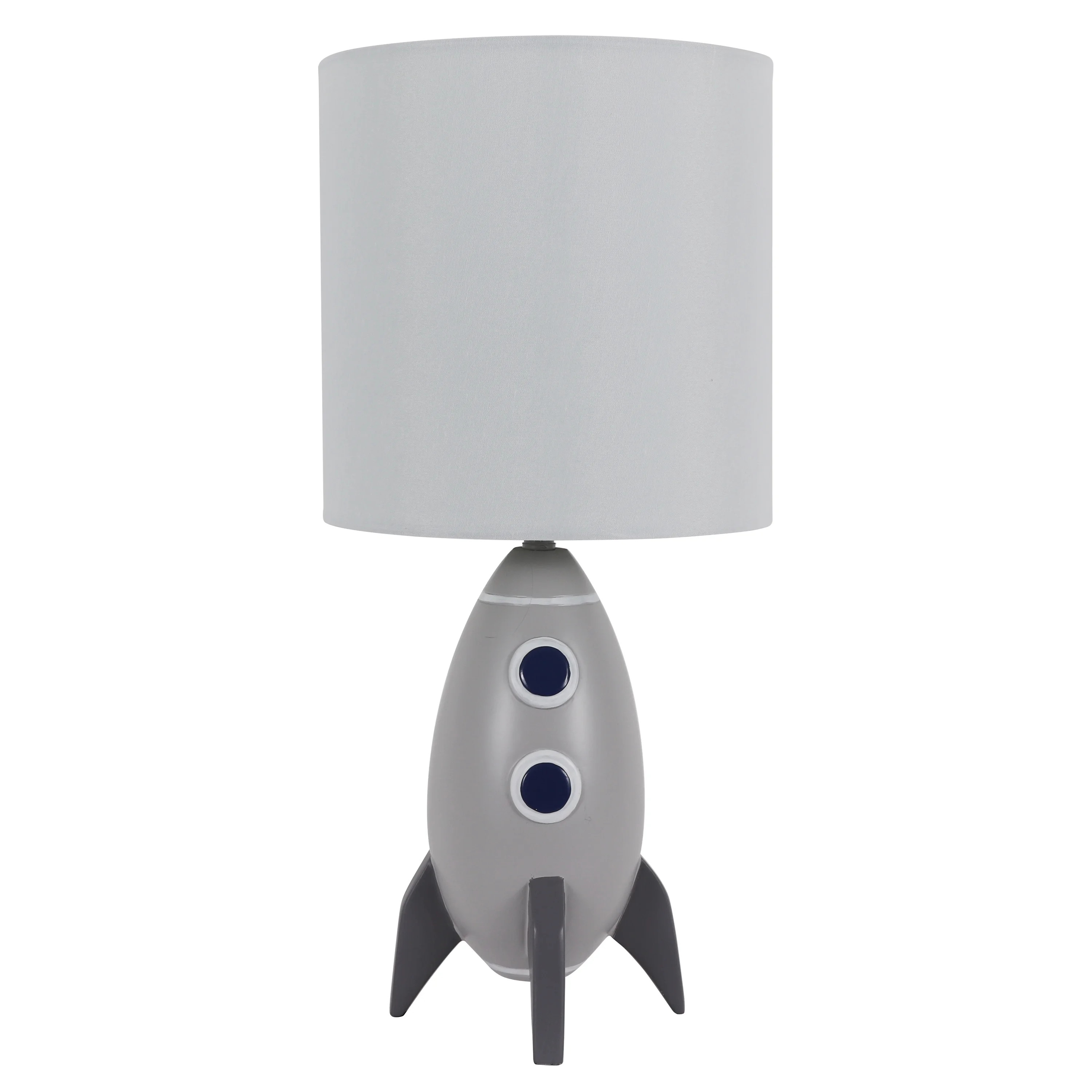 Kids Poly Rocket Table Lamp, Gray Finish, Your Zone | Walmart (US)