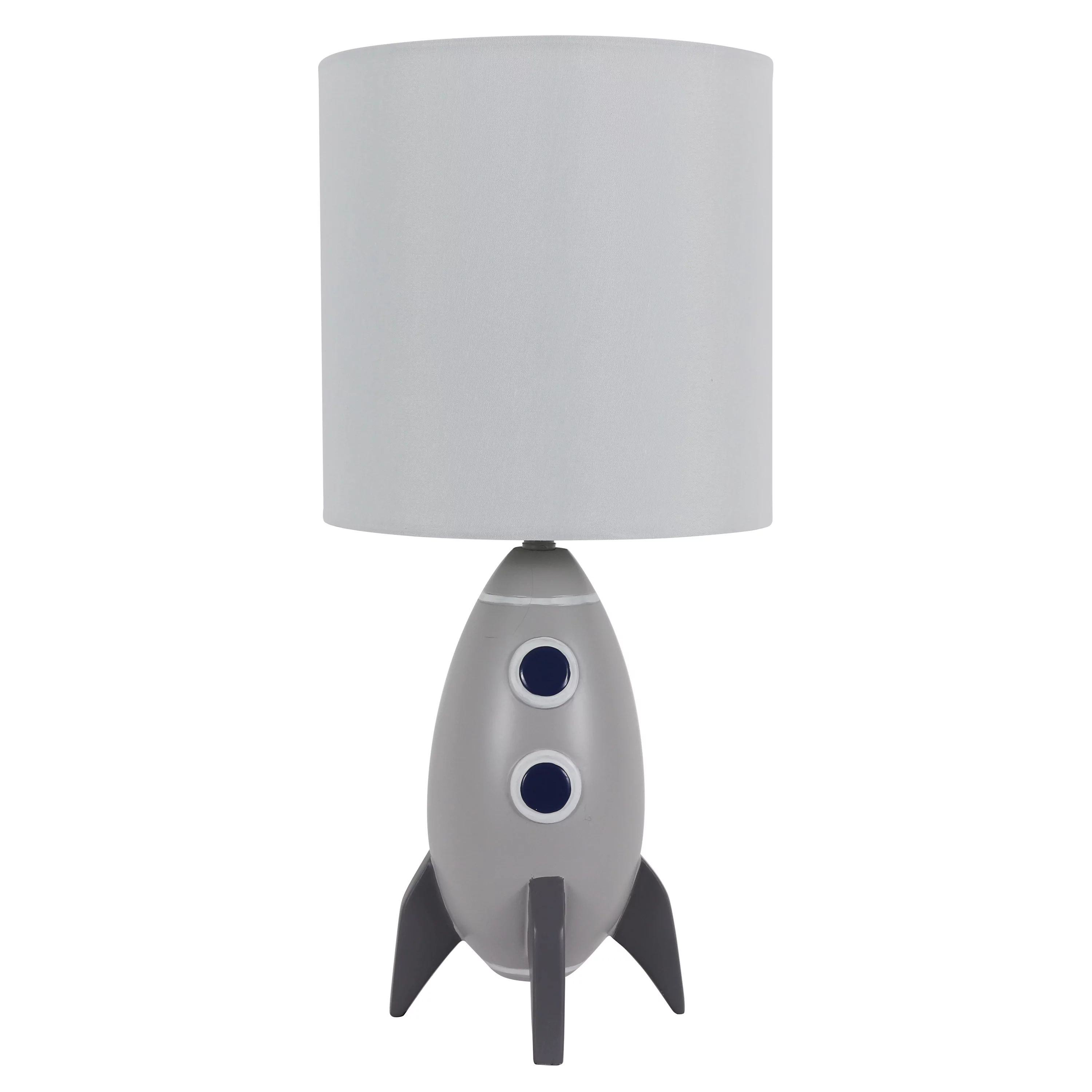 Kids Poly Rocket Table Lamp, Gray Finish, Your Zone | Walmart (US)