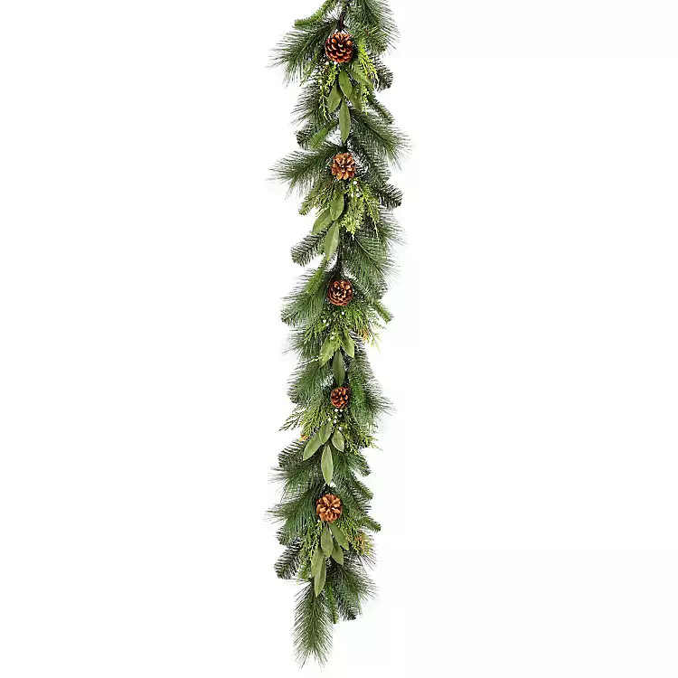 Cedar and Bayleaf Pinecone Garland | Kirklands Home | Kirklands