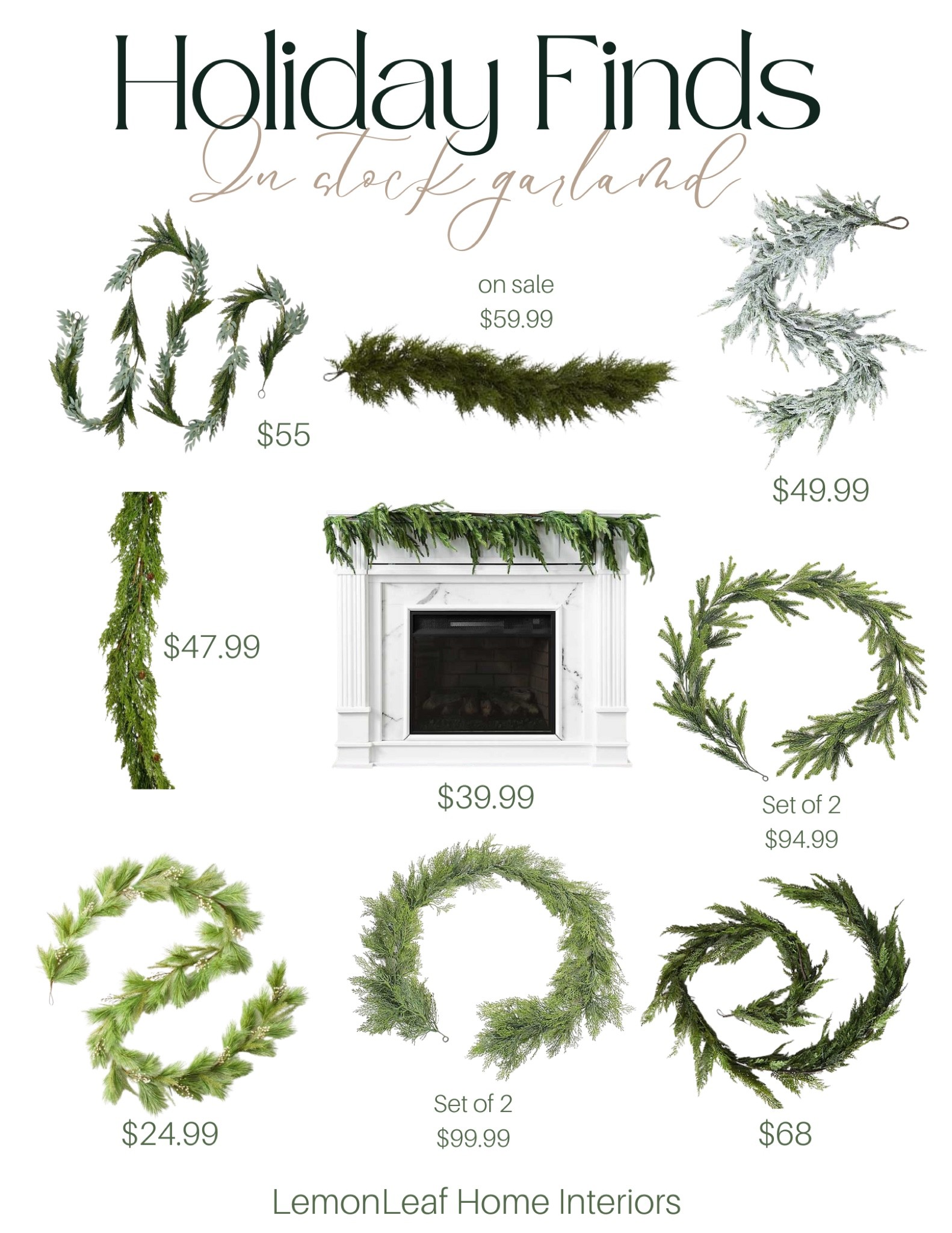 In Stock Holiday garland! All greenery is selling out quickly. Grab these high quality garlands while you can!
Christmas garland 
Holiday finds
Christmas decor
Holiday sale



#LTKhome #LTKunder100 #LTKHoliday