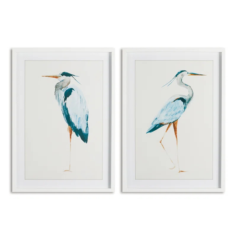 Blue Heron Prints - 2 Piece Picture Frame Print Set on | Wayfair North America