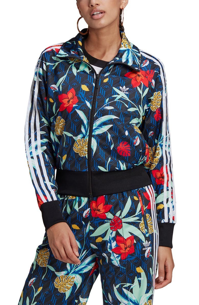 x HER Studio London Tropical Floral Track Jacket | Nordstrom
