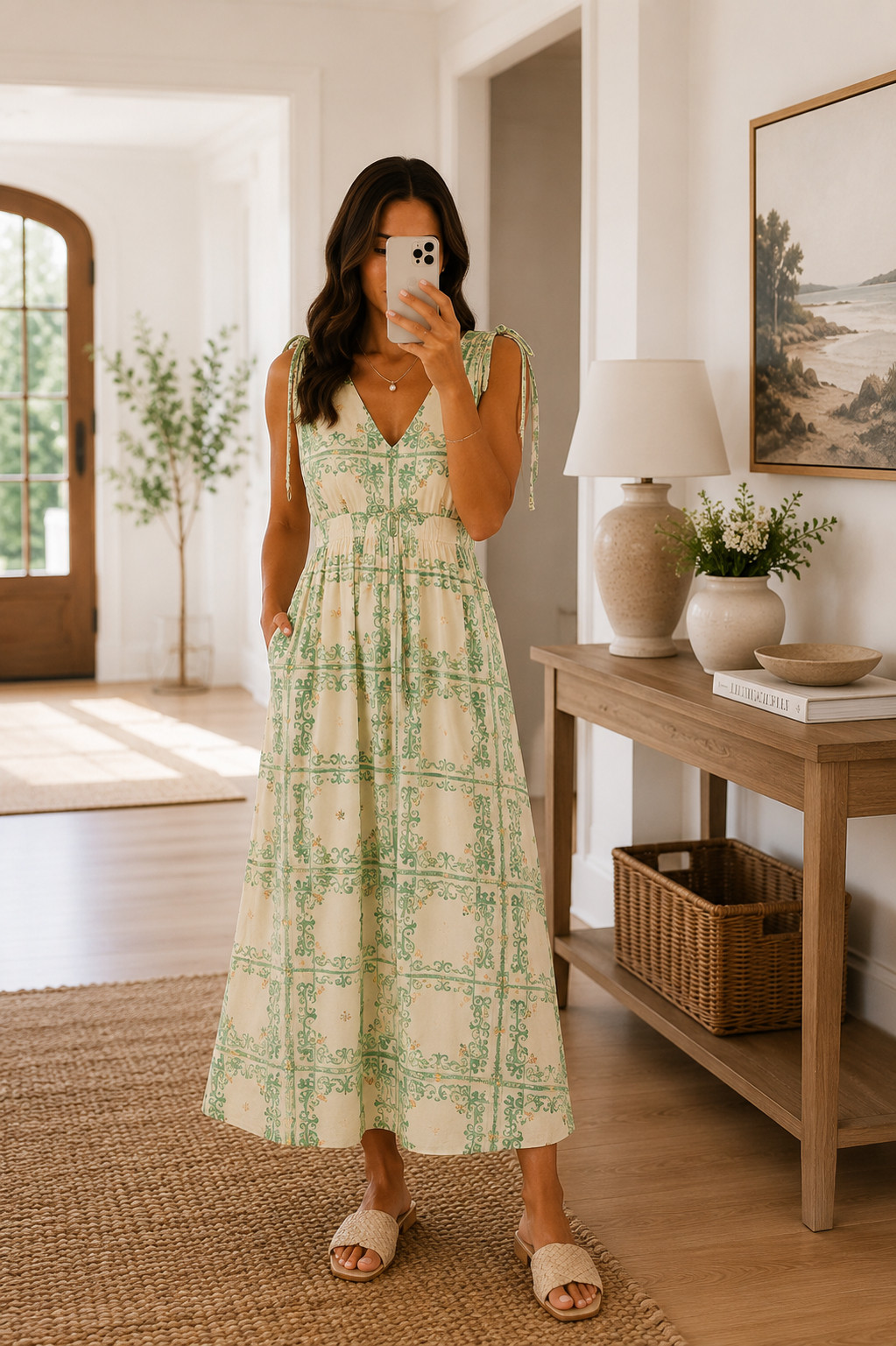 🌿 Target New Arrival that looks so much more expensive than it is. This printed midi dress is effortlessly chic with the prettiest details, a flattering fit, and pockets! One of those throw-on-and-go dresses you'll reach for all summer long. 🤍

Perfect for weekend brunch, vacation, farmers markets, beach towns, and everyday summer style.

#TargetStyle #TargetNewArrivals #TargetFashion #TargetFinds #TargetDress #MidiDress #SummerDress #VacationOutfit #CoastalStyle #QuietLuxury #EuropeanSummer #ResortWear #EverydayStyle #SummerOutfit #AffordableFashion #CapsuleWardrobe #LTKStyle #LTKFashion #LTKFinds #TargetStyleFinds 

 #LTKSeasonal #LTKOver40 #LTKMidsize