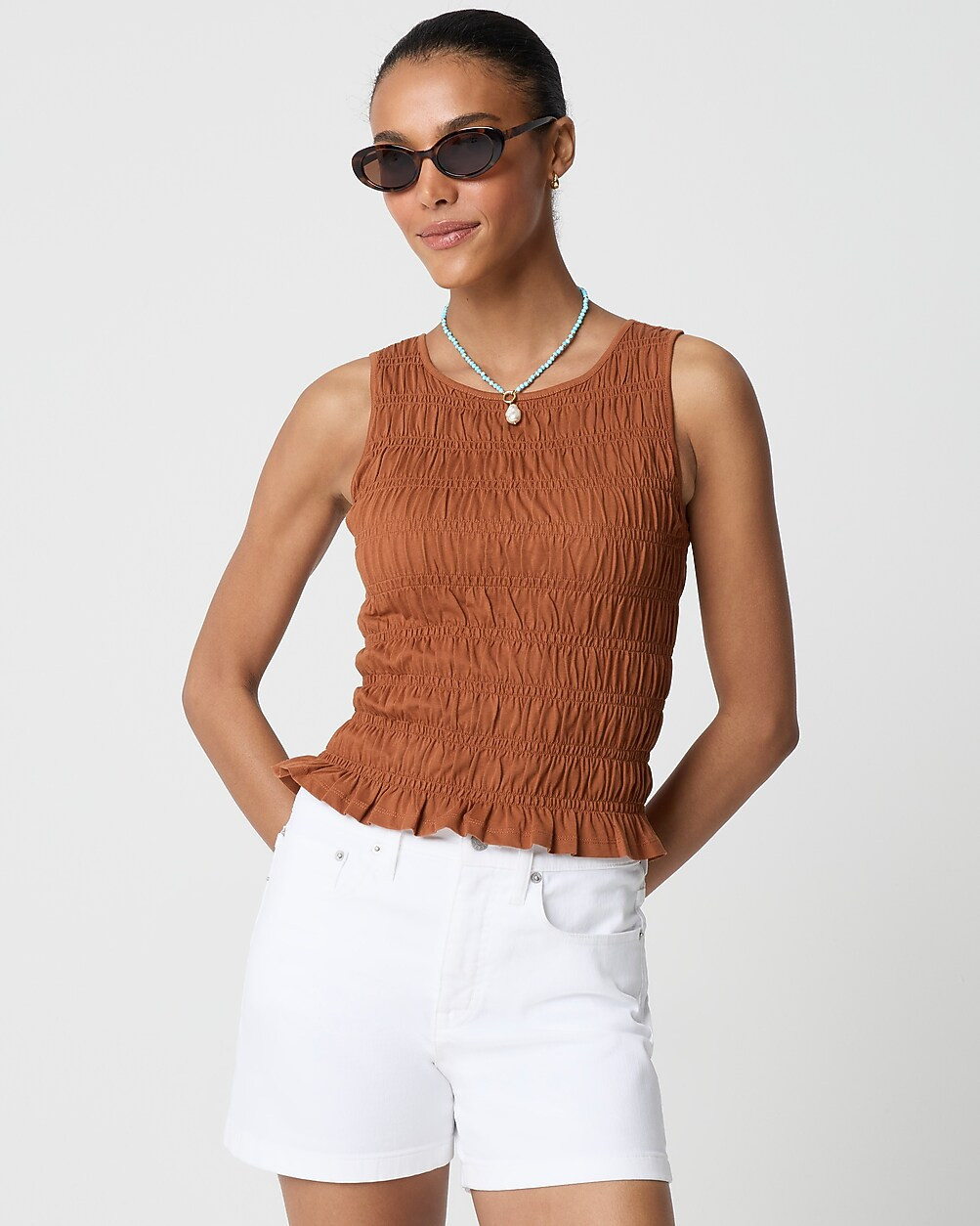 Smocked tank top | J.Crew Factory
